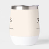 ベージュモノグラムイニシャル名シンプル (左面)