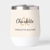 ベージュモノグラムイニシャル名シンプル (正面)