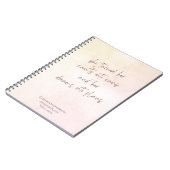 ベージュモノグラムゴール設定ジャーナルノートブック ノートブック (左側)