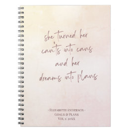 ベージュモノグラムゴール設定ジャーナルノートブック ノートブック