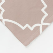 ベージュモロッコ格子パターン フリースブランケット (角)