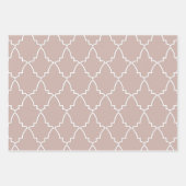 ベージュモロッコ格子パターン ラッピングペーパーシート (正面)