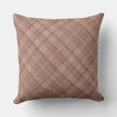 ベージュモーヴプレイドパターンデザイン クッション (裏面)