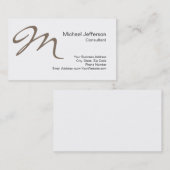 ベージュユニークモノグラム白黒名刺 名刺 (正面/裏面)