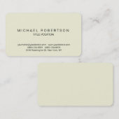 ベージュラウンドコーナーミニマリスト名刺 名刺 (正面/裏面)