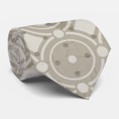 ベージュラウンドモザイク ネクタイ (ロール)