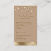 ベージュラックスタンニングスプレースパークル金ゴールド 名刺 (裏面)