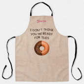 ベージュリネンとドーナツ エプロン (正面)