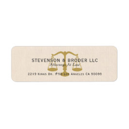 ベージュリネンのテクスチャと金ゴールドジャスティススケール ラベル