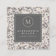 ベージュリネンエレガントフローラ |モノグラムメダリオン