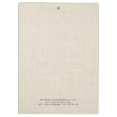 ベージュリネンクレメテクスチャシンプルモノグラエレガントム クリップボード (裏面)