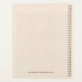 ベージュリネンシンプルテクスチャタイポグラフィ プランナー手帳 (裏面)