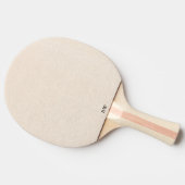 ベージュリネンシンプルテクスチャタイポグラフィ 卓球ラケット (横)