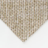 ベージュリネン素朴ホワイト結婚いかり2 フリースブランケット (角)