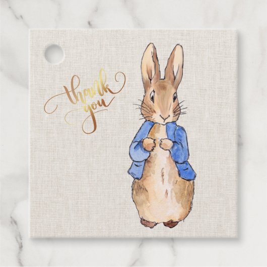 ベージュリネン背景付きピーター フェイバータグ (正面)