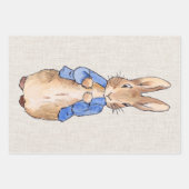 ベージュリネン背景付きピーター ラッピングペーパーシート (正面)