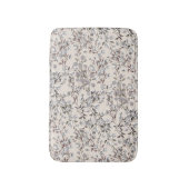 ベージュリネン&グレイ優美な花エレガント柄 バスマット (正面縦)