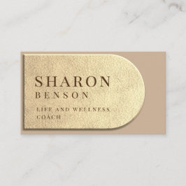 ベージュレザーテクスチャプロフェッショナル名刺 名刺