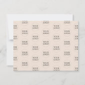 ベージュレタリングビジネスパッケージサンキューカード サンキューカード (裏面)