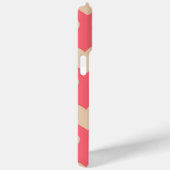 ベージュレッドかわいいシンプルハートパターン Case-Mate iPhoneケース (裏面 / 右)