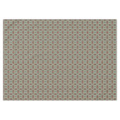 ベージュレッドブラウンアクアブルーグリーンブラックトライバルアート テーブルクロス (正面(横))