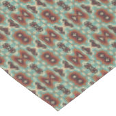 ベージュレッドブラウンアクアブルーグリーンブラックトライバルアート テーブルクロス (アングル)