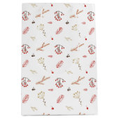 ベージュレッドホリーベリーホリデーミディアム抱き枕 ミディアムペーパーバッグ (正面)