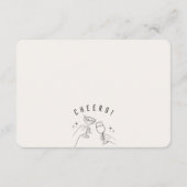 ベージュレトロカクテルパーティーパンティ挿入 エンクロージャーカード (裏面)