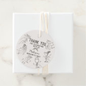 ベージュレトロコックテールパーティー ブライズメイド デザート フェイバータグ (インサイチュ)