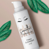 ベージュレトロフォントラッシュバスシャンプーラップのまわりに 長方形シール