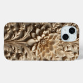 ベージュレリーフ、 浮き彫り開花iPhone / iPadケース Case-Mate iPhoneケース (裏面 (横))