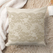 ベージュレース クッション (ブランケット)