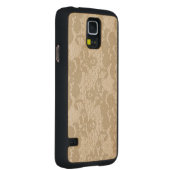 ベージュレース CarvedメープルGalaxy S5スリムケース (右)