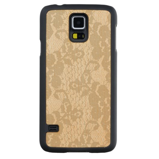 ベージュレース CarvedメープルGalaxy S5スリムケース (裏面)