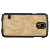 ベージュレース CarvedメープルGalaxy S5スリムケース (正面(横))
