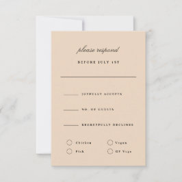 ベージュロマンチックフローラバックアオランダマスターズRSVP 招待状