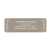 ベージュワイルドフラワーボヘ結婚ミアン ラベル (正面)