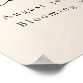 ベージュワイルドフラワー春フローラベビーシャワーウェルカム ポスター (角)