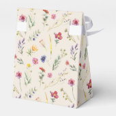 ベージュワイルドフラワー春フローラベビーシャワー フェイバーボックス (裏面サイド)