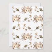 ベージュワイルドワン素朴ウッドランドベビーシャワー 招待状 (裏面)