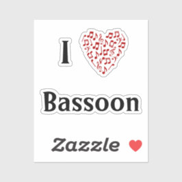 ベージュン 赤いハート 音符 ビニール シール