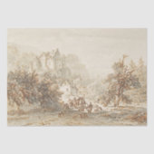 ベージュヴィンテージアート狩りホースアンドハウンズ 薄葉紙 (正面)