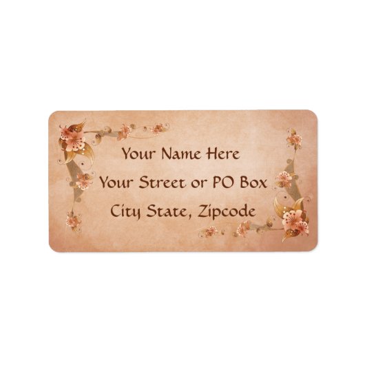 ベージュヴィンテージリリー ラベル (正面)