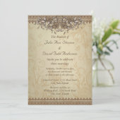 ベージュヴィンテージレ結婚ース 招待状 (スタンド正面)