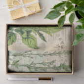 ベージュヴィンテージ水彩ナチュラルワイルドフラワー 薄葉紙 (ギフト)