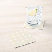 ベージュ七宝パターン スクエアペーパーコースター (インサイチュ)