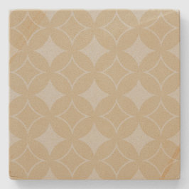 ベージュ七宝パターン ストーンコースター