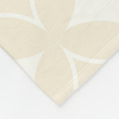 ベージュ七宝パターン フリースブランケット (角)