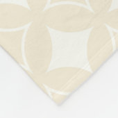 ベージュ七宝パターン フリースブランケット (角)