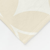 ベージュ七宝パターン フリースブランケット (角)